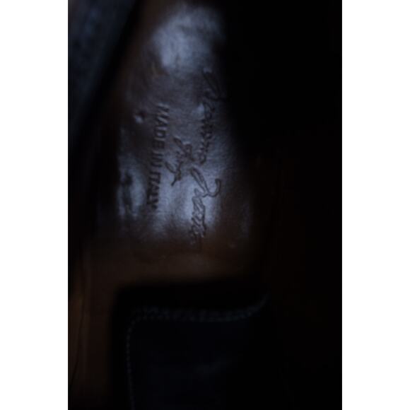 Massimo Matteo Firenze Black Wingtips Sz 10W Brogue Men's Dress Shoes #6650 - Picture 10 of 12